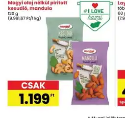 Spar Mogyi olaj nélkül pirított kesudi, mandula ajánlat
