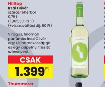 Spar Hilltop Irsai Olivér ajánlat