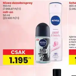 Spar Nivea dezodorspray / roll-on ajánlat