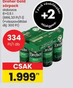 Spar Dreher Gold sörpack ajánlat