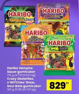 Spar Haribo Vampire Sauer, Crazy Skeletties, s’WITCHes’ Brew, Sour Bats gumicukor ajánlat