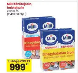 Spar Milli főzőtejszín, habtejszín ajánlat