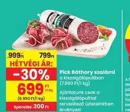 Spar Pick Báthory szalámi ajánlat
