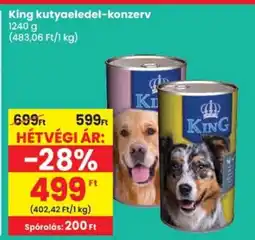 Spar King kutyaeledel-konzerv ajánlat
