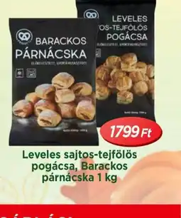 Real Leveles sajtos-tejfölös pogácsa, Barackos párnácska ajánlat