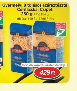 Real Gyermelyi 8 tojásos száraztészta ajánlat