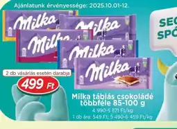 Real Milka táblás csokoládé ajánlat