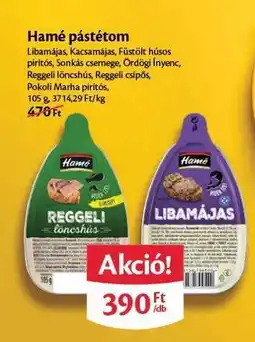 EcoFamily HAMÉ PÁSTÉTOM ajánlat