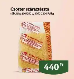 EcoFamily Czotter száraztészta ajánlat