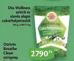 EcoFamily Dia-Wellness eritrit és stevia alapú cukorhelyettesítő ajánlat