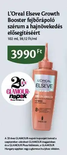 EcoFamily L'Oreal Elseve Growth Booster fejbőrápoló szérum a hajnövekedés elősegítéséért ajánlat