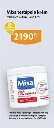 EcoFamily Mixa testápoló krém ajánlat