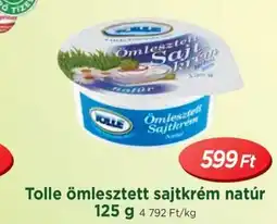 Real Tolle ömlesztett sajtkrém natúr ajánlat