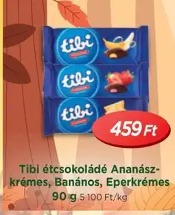 Real Tibi étcsokoládé Ananász- krémes, Banános, Eperkrémes ajánlat