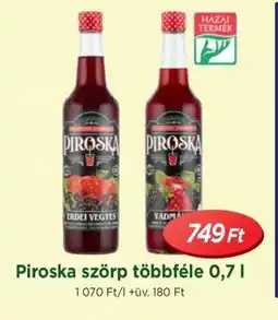 Real Piroska szörp többféle ajánlat