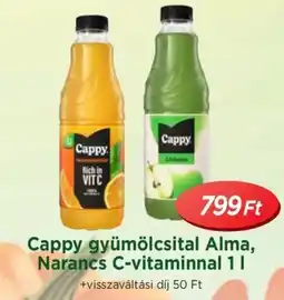 Real Cappy gyümölcsital Alma, Narancs C-vitaminnal ajánlat