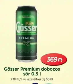 Real Gösser Premium dobozos sör ajánlat