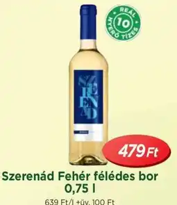 Real Szerenád Fehér félédes bor ajánlat