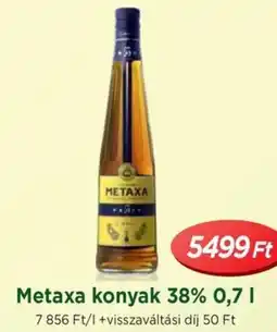 Real Metaxa konyak 38% ajánlat