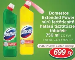 Real Domestos Extended Power sűrű fertőtlenítő hatású tisztítószer többféle ajánlat