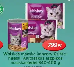 Real Whiskas macska konzerv Csirke- hússal, Alutasakos aszpikos macskaeledel ajánlat