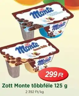 Real Zott Monte többféle ajánlat