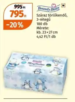 Müller Beauty Baby Száraz törlőkendő ajánlat