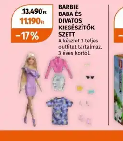 Müller Barbie baba és divatos kiegészítők szett ajánlat