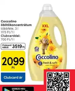 Tesco Coccolino öblítőkoncentrátum ajánlat