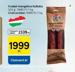 Tesco Csabai mangalica kolbász ajánlat
