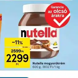 Tesco Nutella mogyorkrém ajánlat