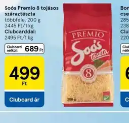 Tesco Sos Premio 8 tojásos száraztészta ajánlat