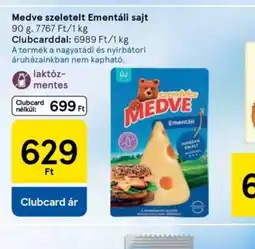 Tesco Medve szeletelt Ementáli sajt ajánlat