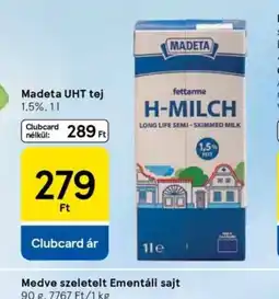Tesco Madeta UHT tej ajánlat