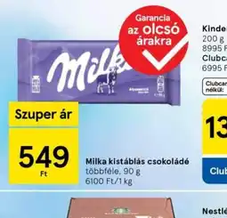 Tesco Milka kistáblás csokoládé ajánlat