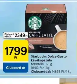 Tesco Starbucks Dolce Gusto kávékapszula ajánlat