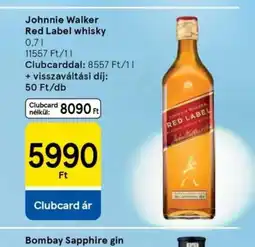 Tesco Johnnie Walker Red Label whisky ajánlat
