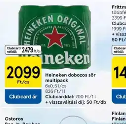 Tesco Heineken dobozos sör ajánlat