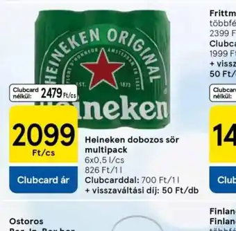 Tesco Heineken dobozos sör ajánlat