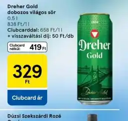 Tesco Dreher Gold dobozos világos sör ajánlat