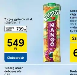 Tesco Topjoy gyümölcsital ajánlat