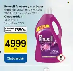 Tesco Perwoll folyékony mosszer ajánlat
