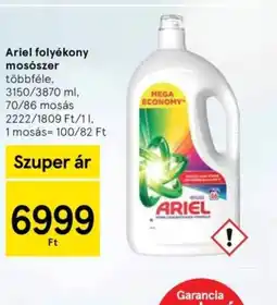Tesco Ariel folyékony mosszer ajánlat
