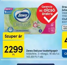 Tesco Zewa Deluxe toalettpapír ajánlat