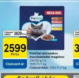 Tesco PreVital alutasakos macskaeledel megabox ajánlat