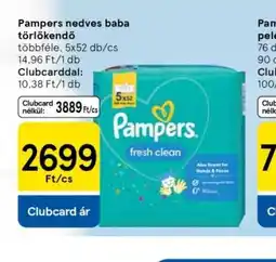 Tesco Pampers nedves baba törlőkendő ajánlat