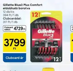 Tesco Gillette Blue3 Plus Comfort eldobhat borotva ajánlat