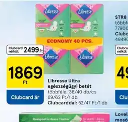 Tesco Libresse Ultra egészségügyi betét ajánlat