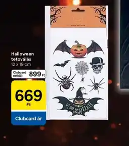 Tesco Halloween tetoválás ajánlat