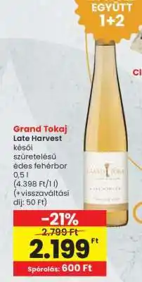 Spar Grand Tokaj Late Harvest ajánlat